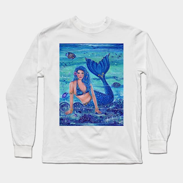 Edrea Mermaid fantasy by Renee Lavoie Long Sleeve T-Shirt by ReneeLLavoie